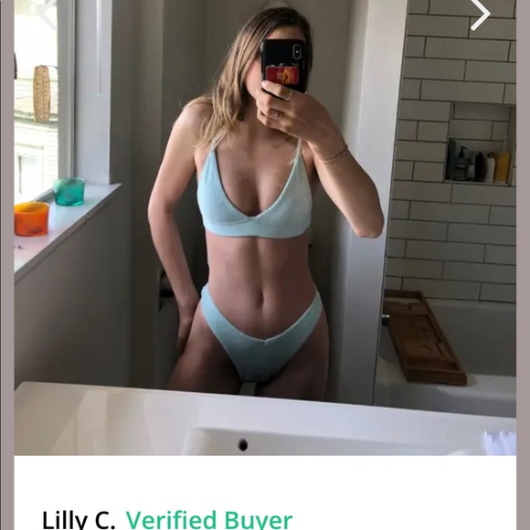 Frankie’s Bikinis Claire top terry material NWT - Picture 3 of 8